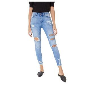 NATURE DENIM | Distressed High Rise Skinny Ankle Jeans | size 7/27 | NT3025M